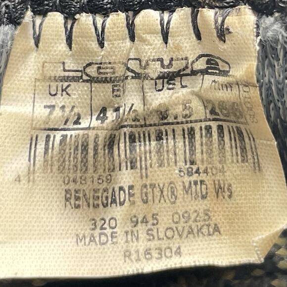 Lowa Renegade GTX Mid Womens Size 9.5 Waterproof Gore-Tex Stone Brown Boots